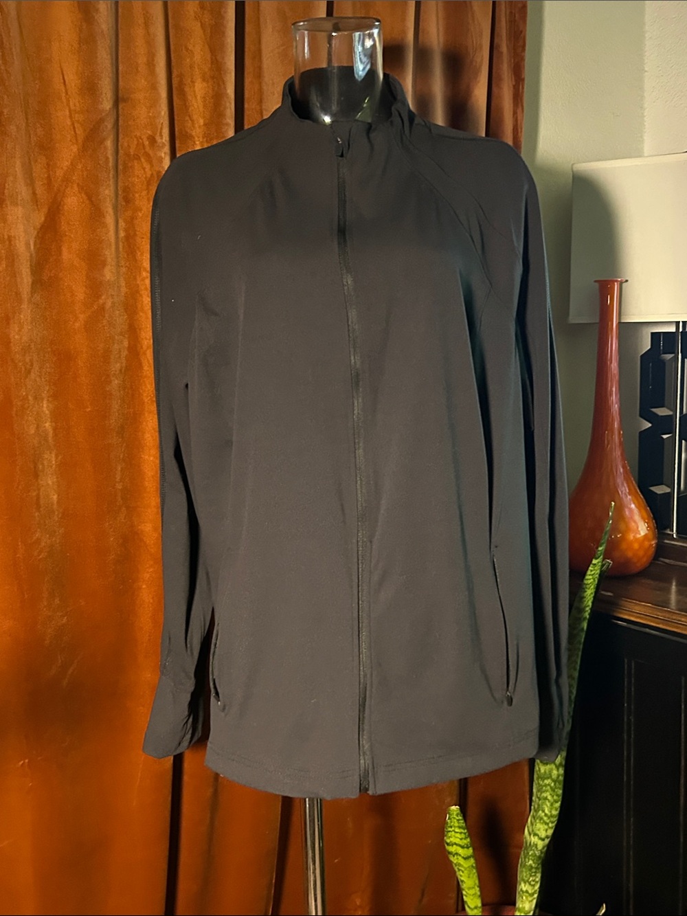 Avia Black Zip-Up Windbreaker Jacket